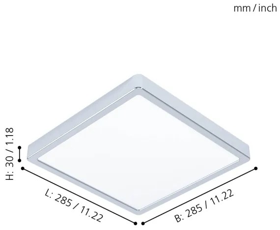 Eglo 99269 - LED kúpeľňové stropné svietidlo FUEVA 5 LED/20W/230V IP44