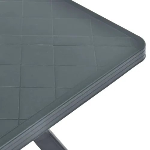 vidaXL Bistro stolík, zelený 70x70x72 cm, plast-