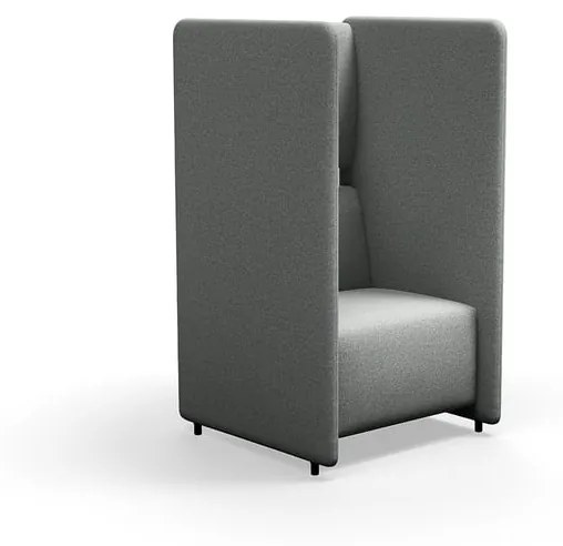 Kreslo CLEAR SOUND, 1-miestne, látka Focus Melange, striebornošedá