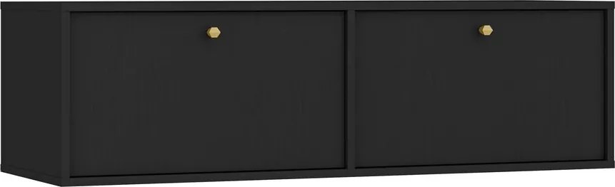 TV stolík závesná Lotina IV 2K - 120 cm - čierny grafit
