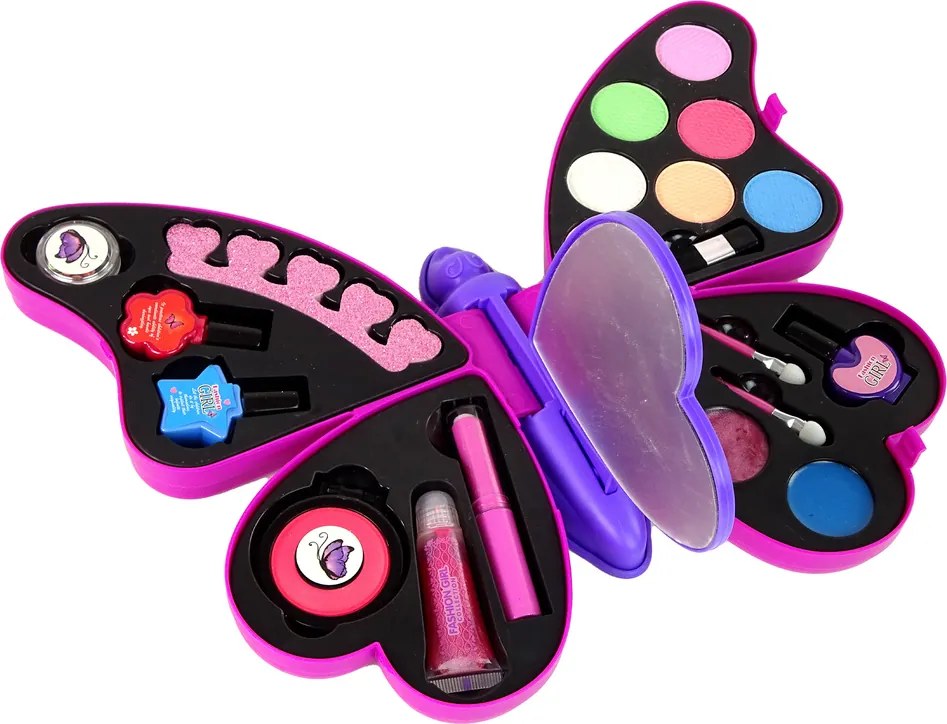 LEAN Toys Make-up set Fialové očné tiene Butterfly