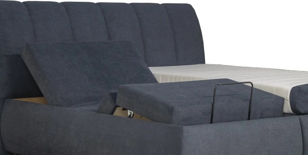 Posteľ boxspring s polohovaním Meryl 180x200 cm, antracitová látka