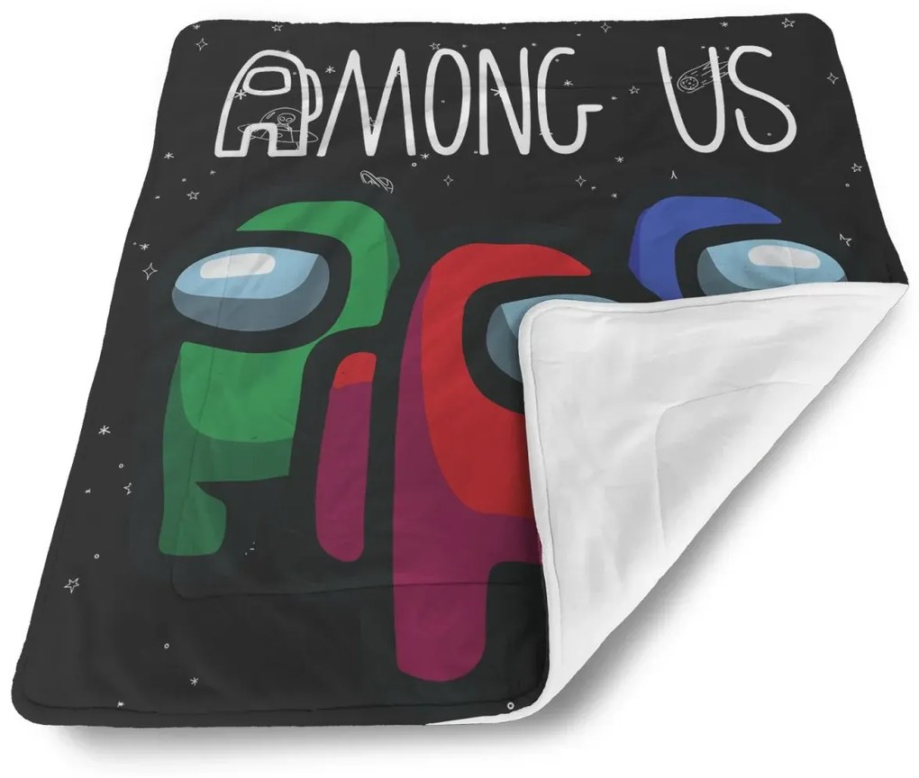 Sablio Deka pre bábätko AMONG US Čierny vesmír - 90x120 cm
