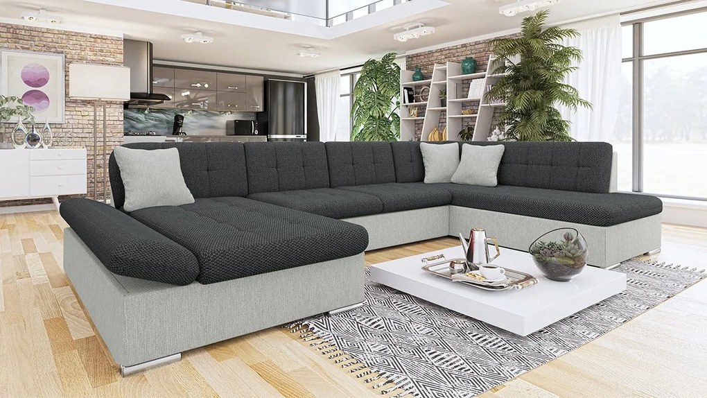 Rohová sedacia súprava Genero Sale, Dostupné poťahy: ekokoža Soft 011 + Lux 06 + Lux 5, Strana: Ľavá
