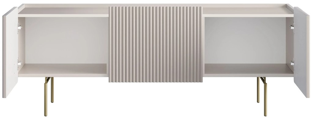 TV stolík Malmi 150 cm - kašmírová / zlatá