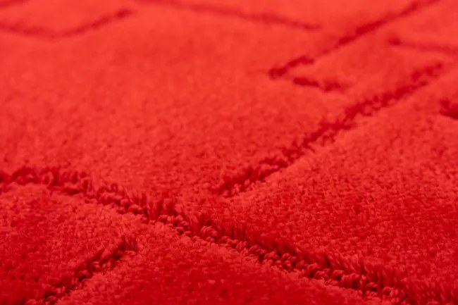 Kúpeľňový koberček Moreno Red červený, kosoštvorce