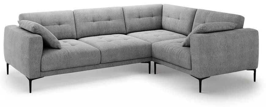 Sivá rohová pohovka (pravý roh/do L) Bemy – Micadoni