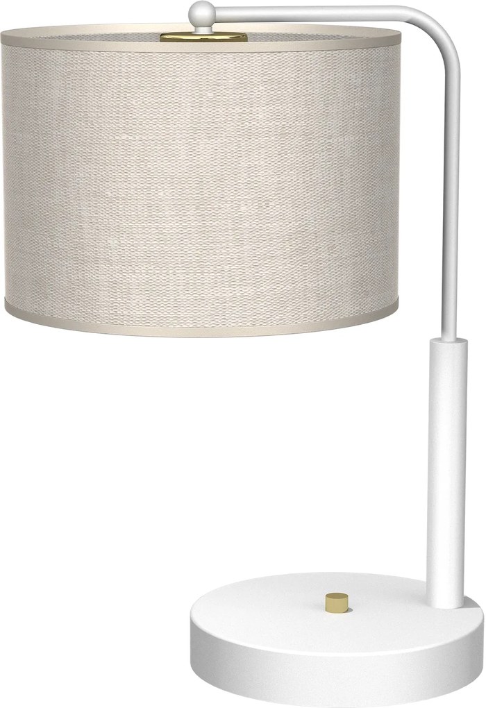 Stolná lampa Lino, 1x ľanové tienidlo, w