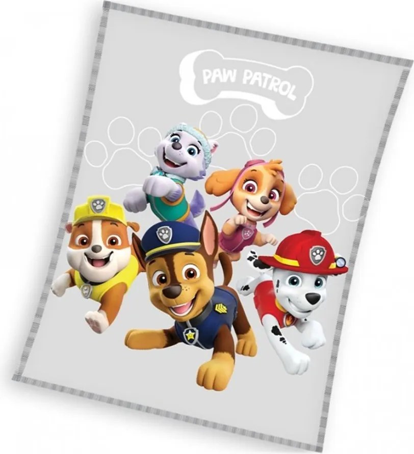 Veľká coral fleece deka Tlapková patrola - Paw Patrol - motív Priatelia - 150 x 200 cm