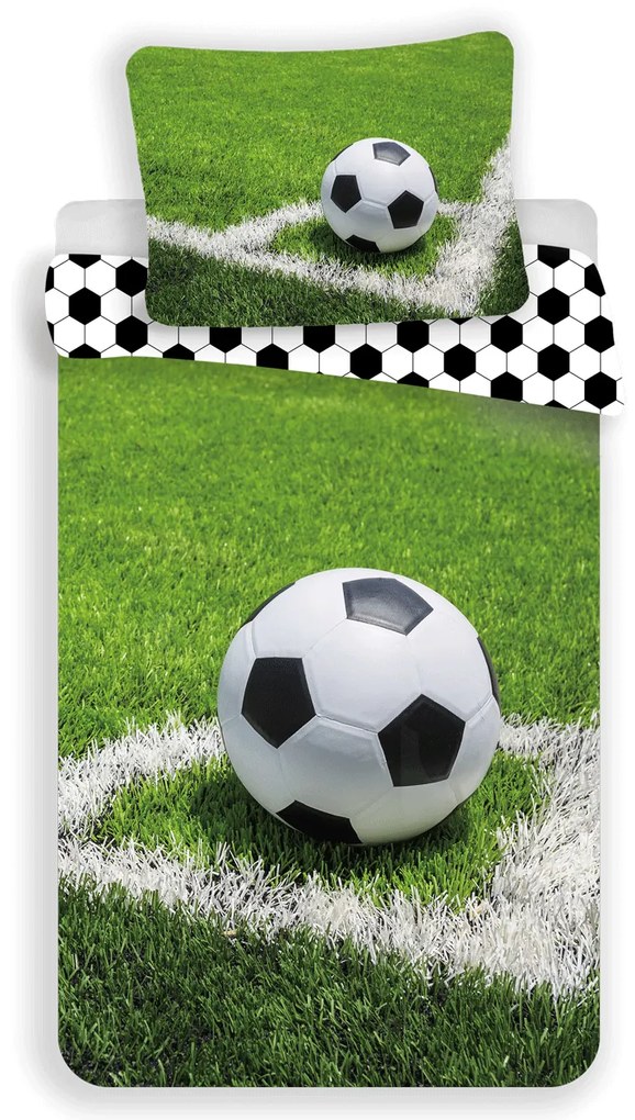 Jerry Fabrics Bavlnené obliečky 140x200 + 70x90 cm - Futbal