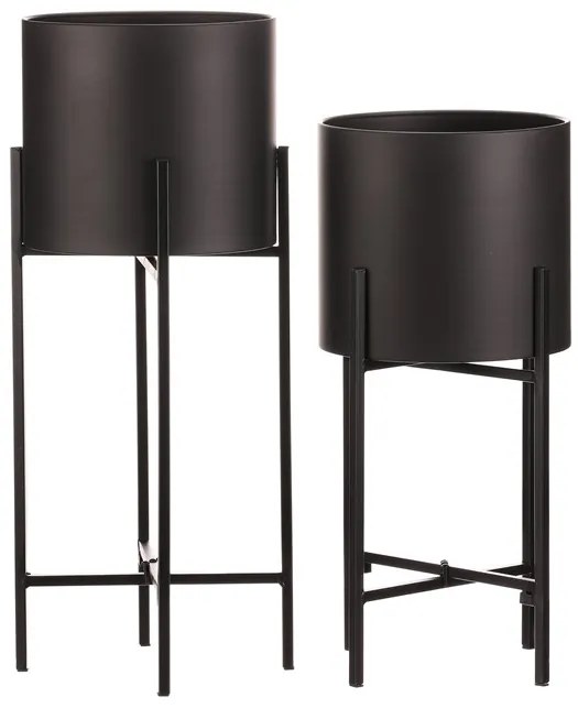 Autronic BONTEC Stojan - kovový, okrúhly, čierny mat, cena za sadu 2 ks Farba: Čierna