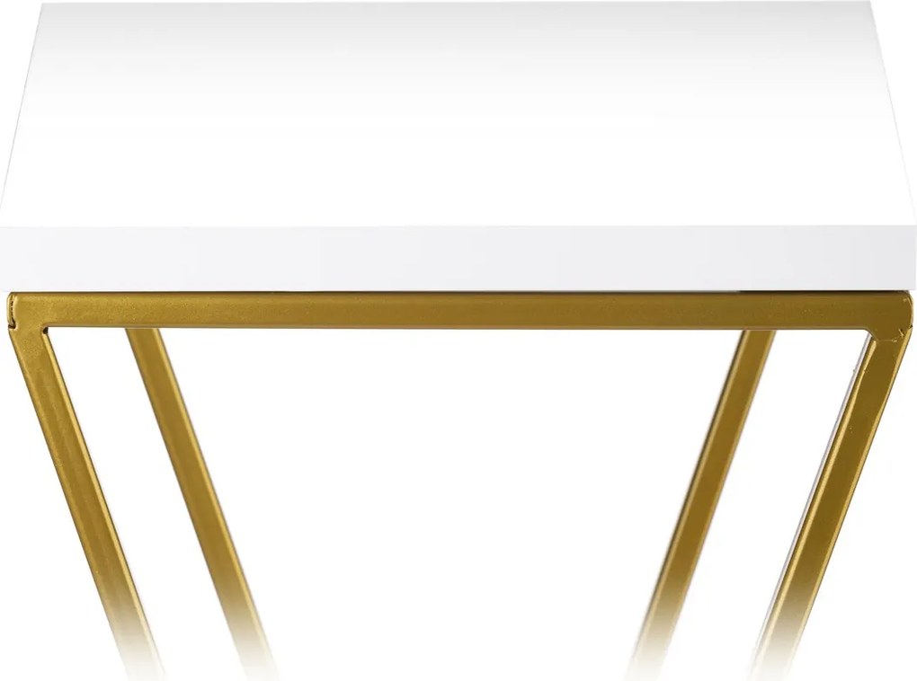 STOJAN NA KVETINÁČ LOFT6 40X24X24 CM ZLATÁ/BIELA