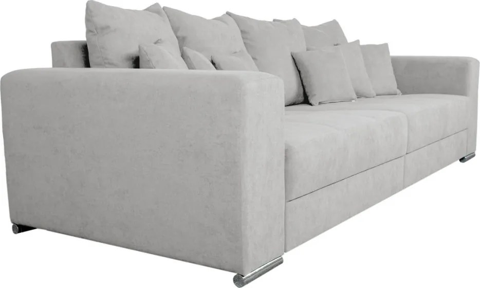 Široká pohovka Rosa, svetlo šedá látka