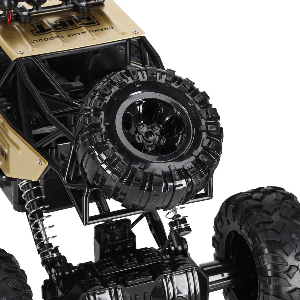 KIK Diaľkovo ovládané kovové auto RC Rock Crawler 4WD 1:12, zlaté