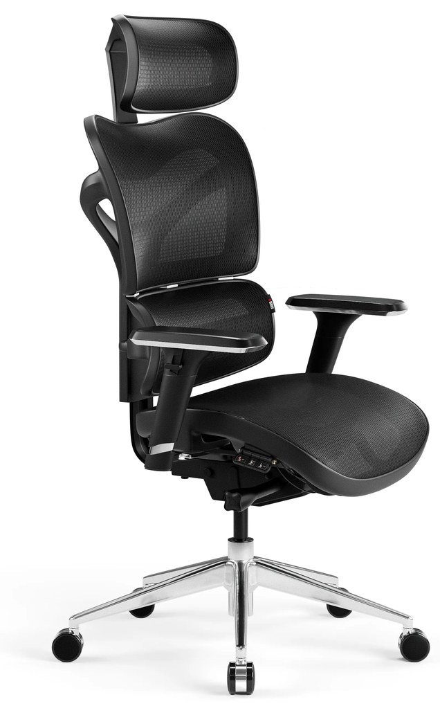 Kancelárska ergonomická stolička Diablo V-Commander, Čierno-Čierny