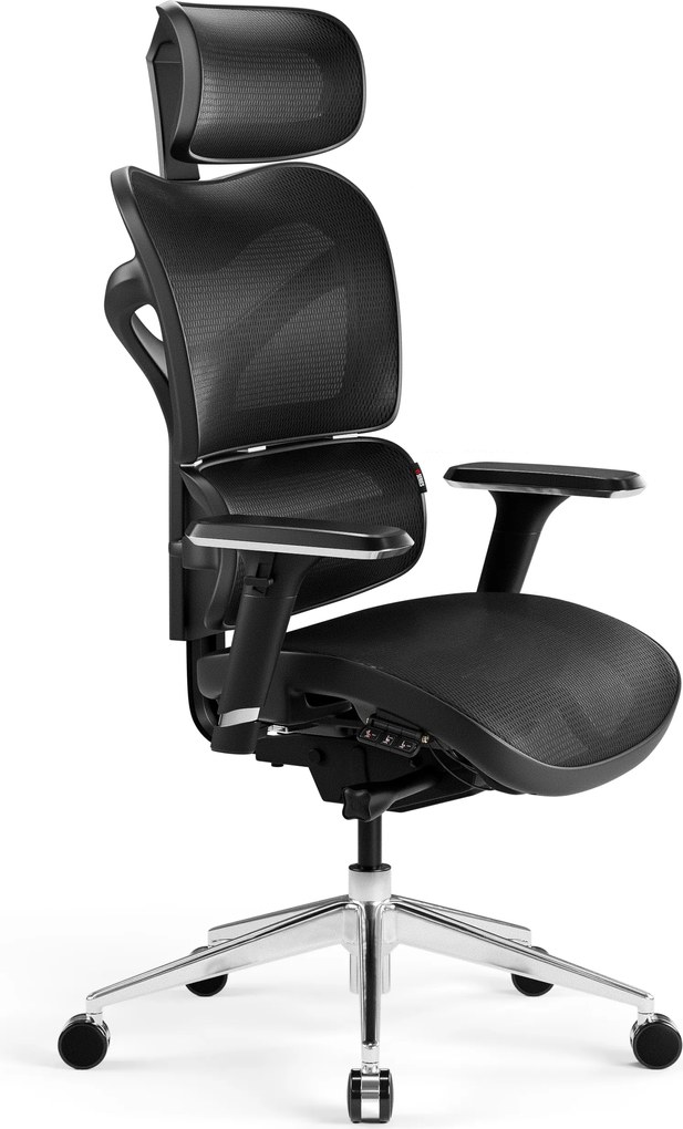 Kancelárska ergonomická stolička Diablo V-Commander, Čierno-Čierny