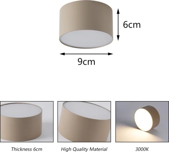 Brilagi - LED kúpeľňové stropné svietidlo FORIS LED/9W/230V priemer 9 cm béžové IP44