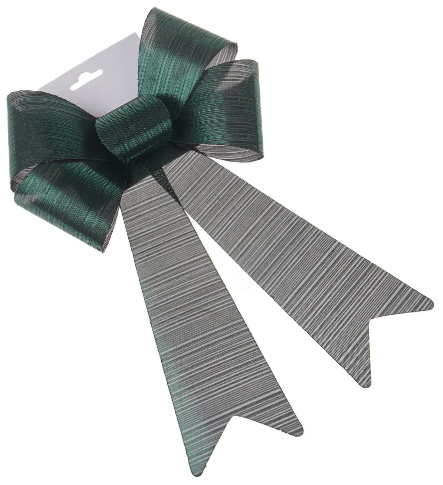 Vianočná mašľa 23 x 38 cm, zelená, 23 cm