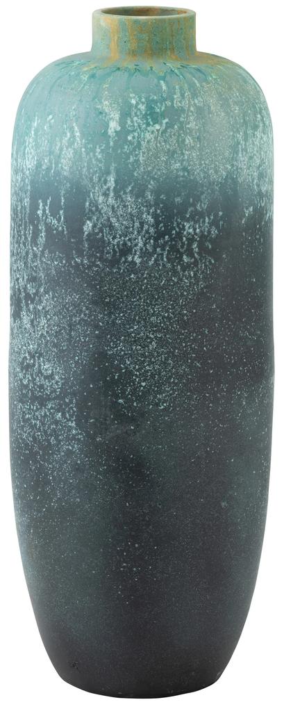Azúrová keramická dekoračná váza Vintage - Ø 35*93cm