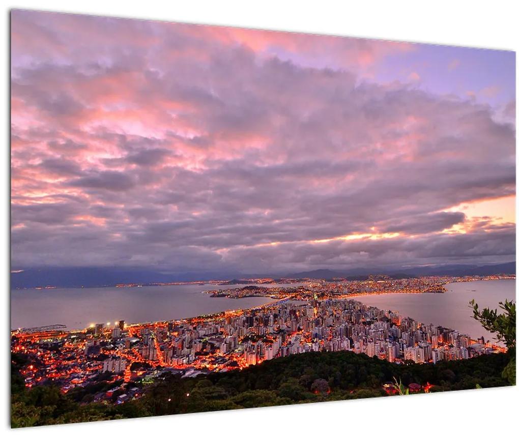 Obraz - Súmrak nad mestom (90x60 cm)
