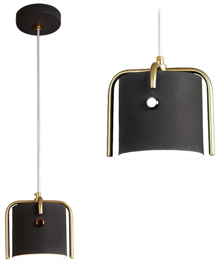 Toolight Toolight, Stropné svietidlo APP934-1CP Elegent Black, čierna-zlatá, OSW-03233