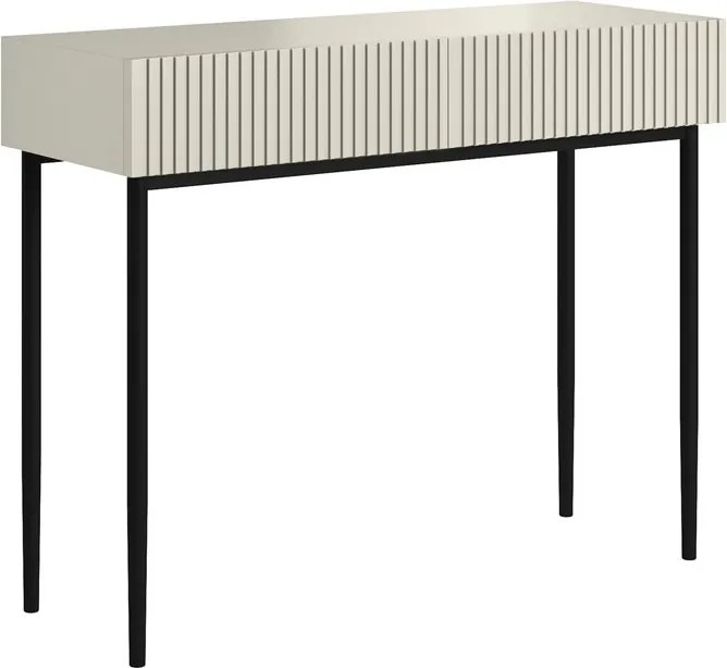 Moderný písací stôl Nicole 100 cm - kašmírová / čierna