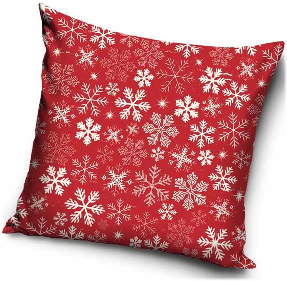 Dekoračný vankúš Bielé vločky - 40 x 40 cm