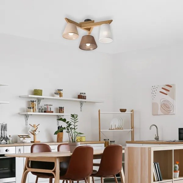 Prisadený luster ANTONIO 3xE14/40W/230V dub