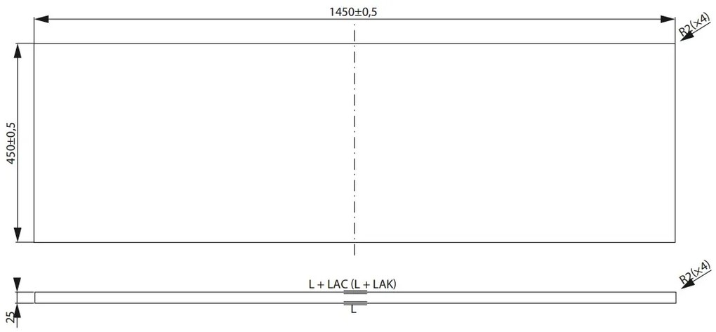 Cersanit City, pultová doska 145x45x2,5 cm, dub, S584-058