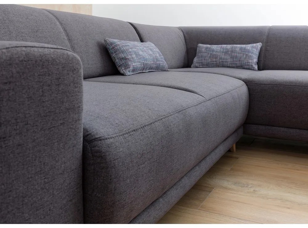 Sivá rozkladacia/s úložným priestorom rohová pohovka (pravý roh/do L) Classy Sophie – Miuform