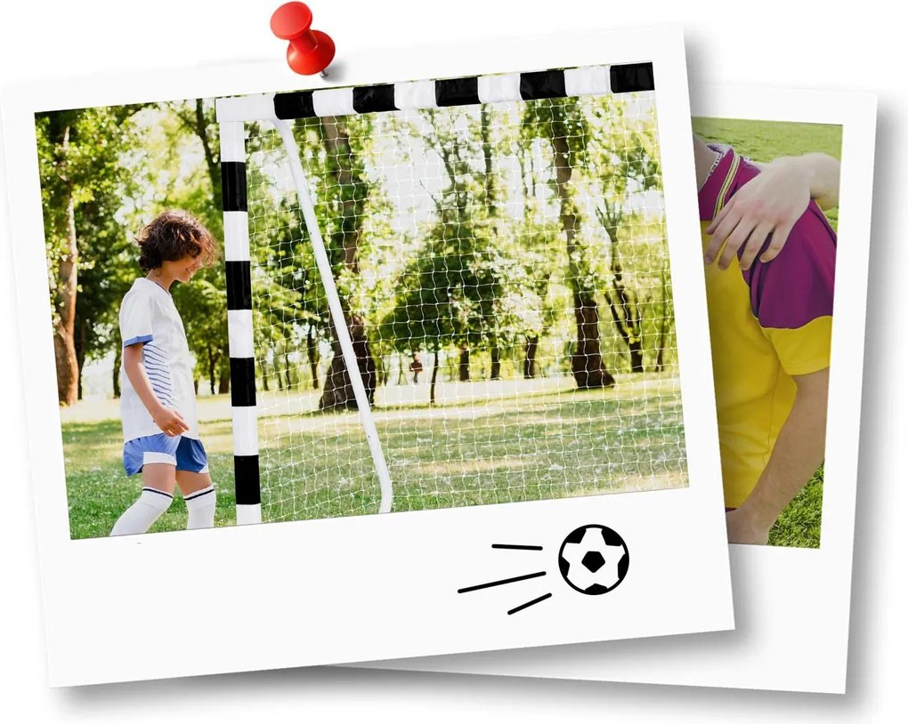 Neo-Sport Futbalová bránka 300 x 200 x 120 cm NS-465 čierna a biela