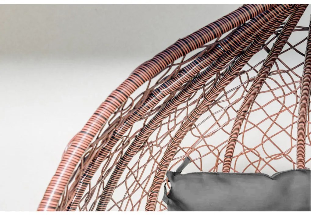 Hnedé závesné kreslo KOKON