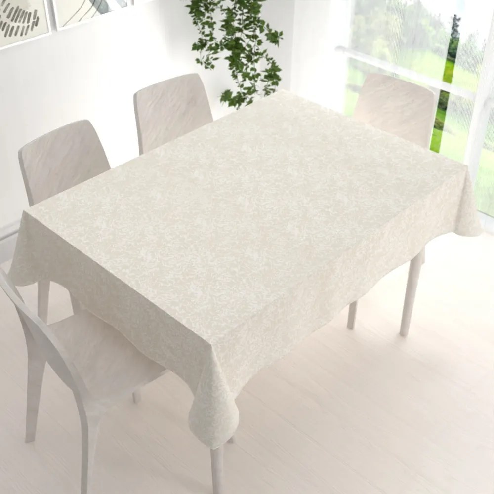 Biante Veľký teflónový obdĺžnikový obrus TF-033 Venezia smotanový 160x220 cm