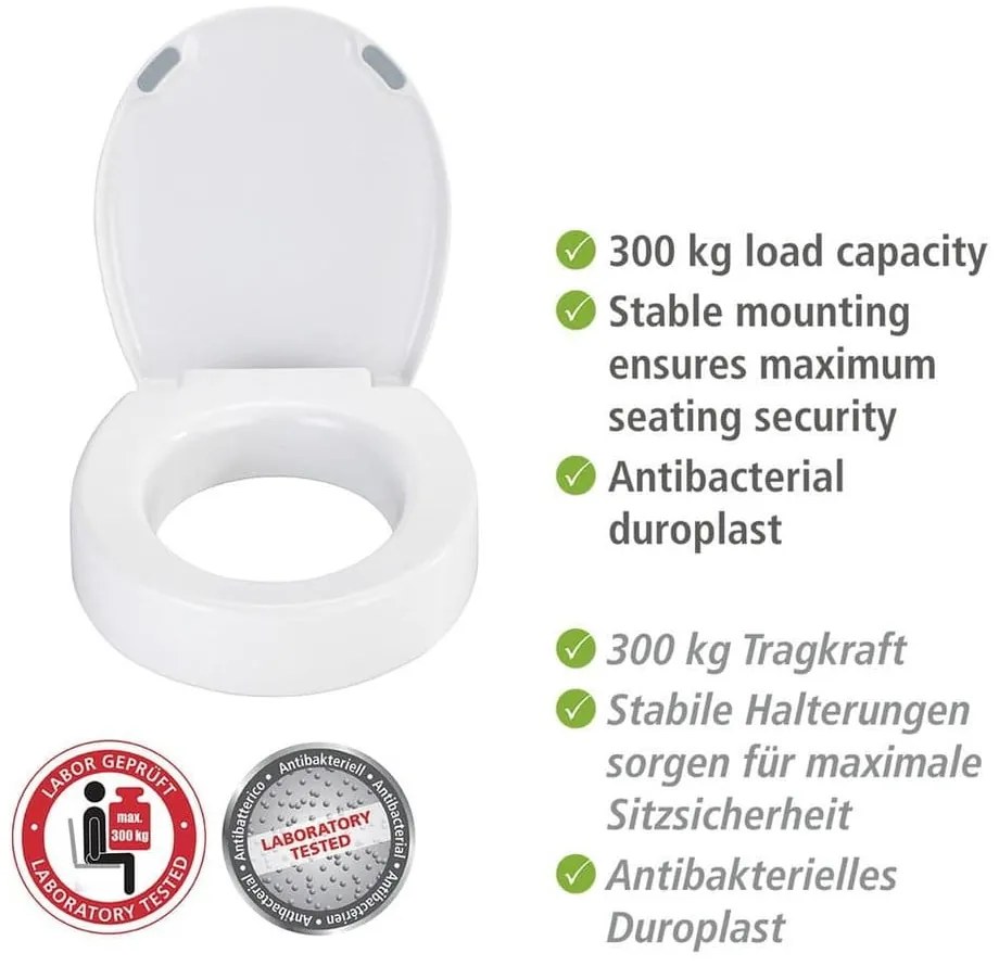 Biele WC sedadlo Wenko Secura Comfort