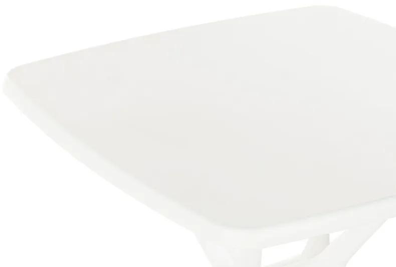 Záhradná súprava stola a 4 stoličiek biela SERSALE / VIESTE Beliani