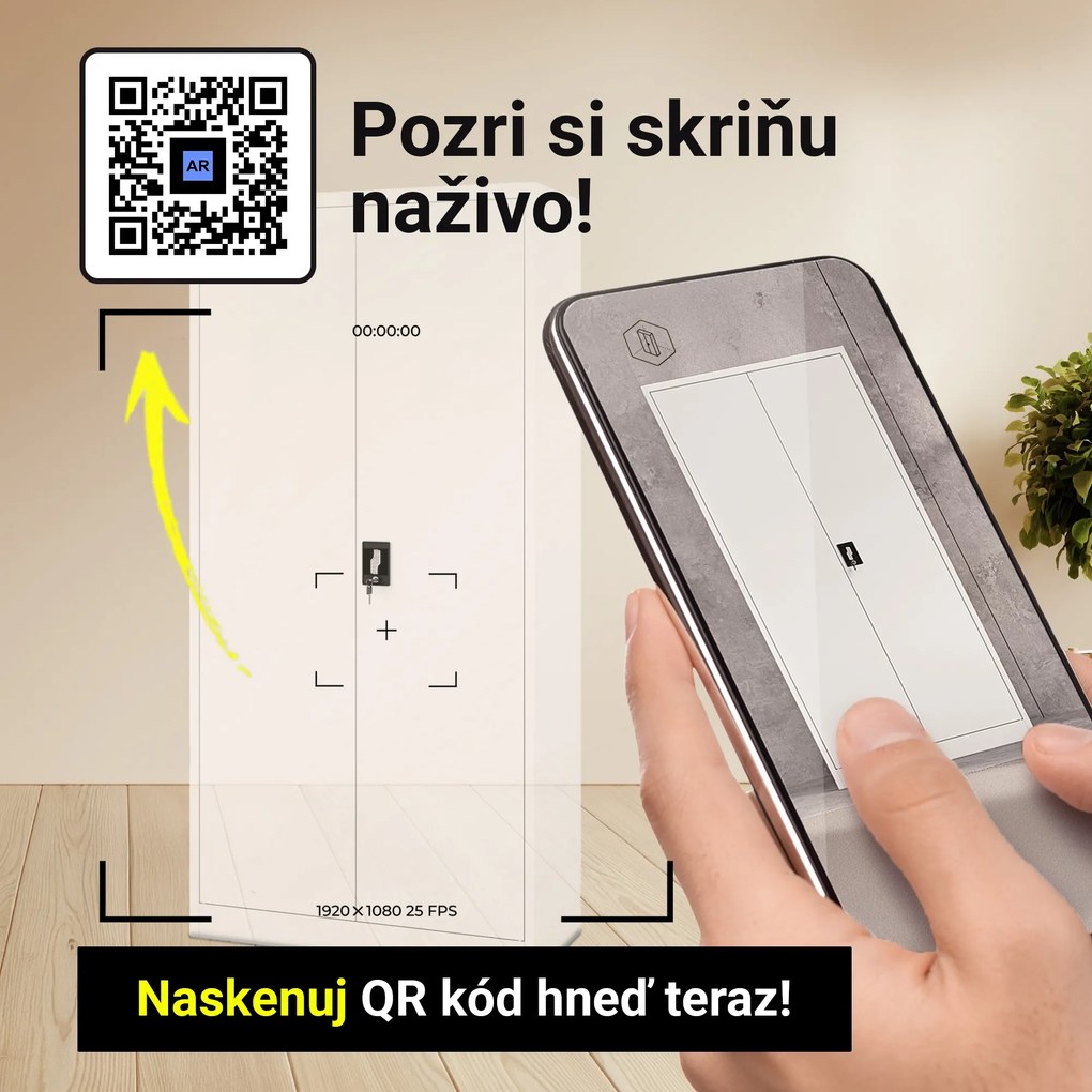 Kancelárska skriňa na dokumenty so 4 policami, biela, 900x1850x400 mm: JAN