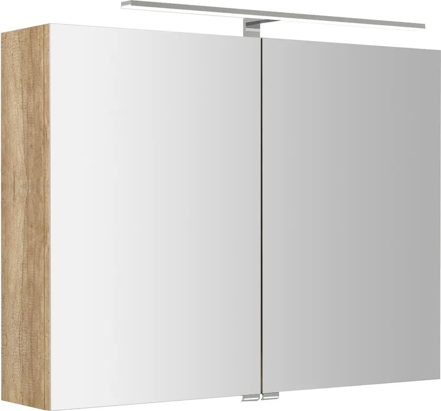 Sapho Sapho, RIWA galérka s LED osvetlením, 81x70x17cm, dub alabama, RIW080-0022