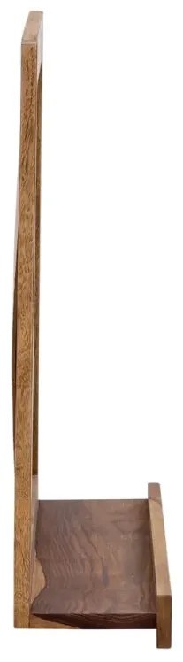 furniture-nabytek.cz - Masivní koupelnové zrcadlo Lagos z palisandru, lakované, hnědé – 70×66 cm