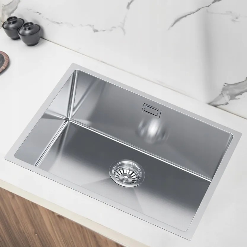 Erga HD, 1-komorový oceľový drez 540x440x210 mm, oceľová, ERG-MLS-HD5444
