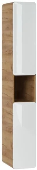 Zostava kúpeľňového nábytku BÁRA 40 cm s vysokou slim skrinkou vr. zápustného keramického umývadla