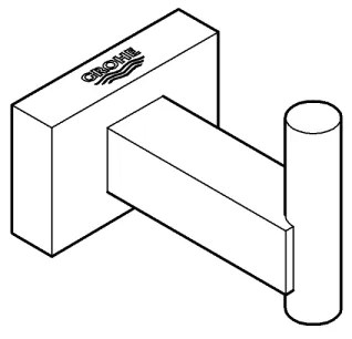 GROHE 40511AL1 - Háčik na župan ESSENTIALS CUBE grafit