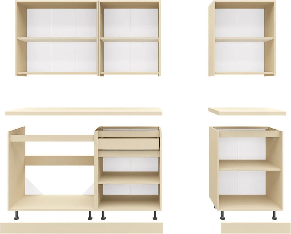 Kuchynská linka 200 MATEO, dub truffel-biela