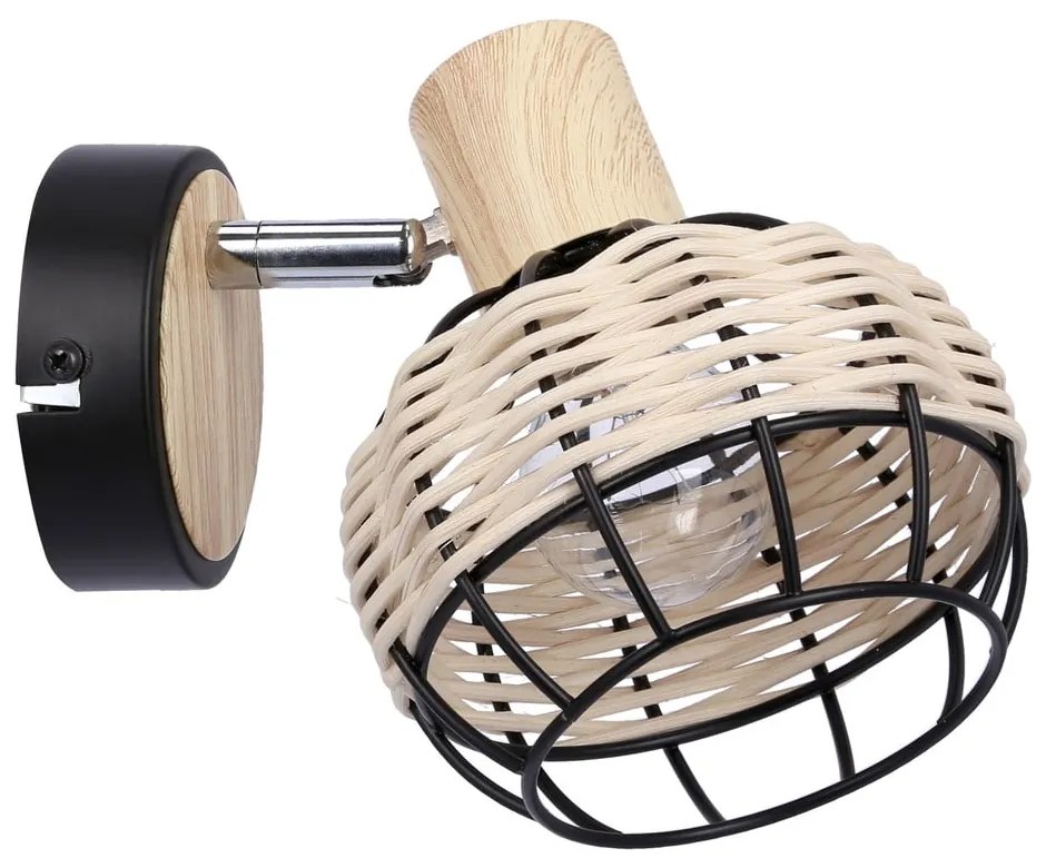 Čierno-krémové nástenné svietidlo ø 12 cm Tajga – Candellux Lighting