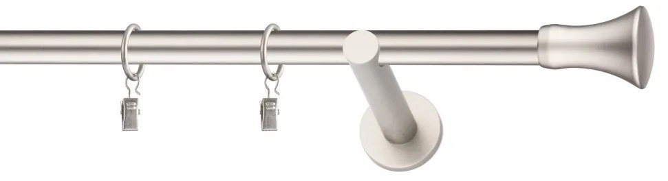 Dekorstudio Chrómová matná jednoradová garniža MONACO 19mm Dĺžka: 120cm, Typ uchytenia: Držiak modern, Typ príslušenstva: Bez príslušenstva
