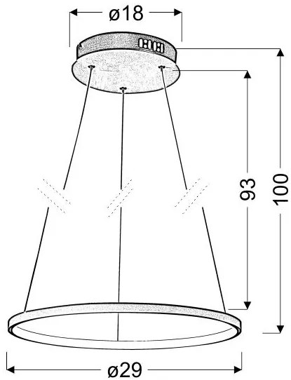 Candellux LUNE Luster 30 Round 18W LED 4000K White 31-64639