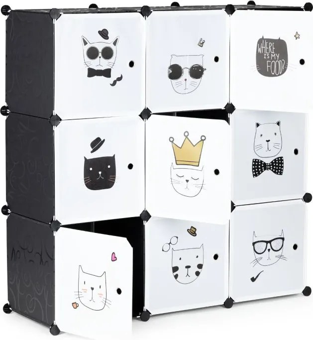 Detská modulárna policová skriňa s 9 policami