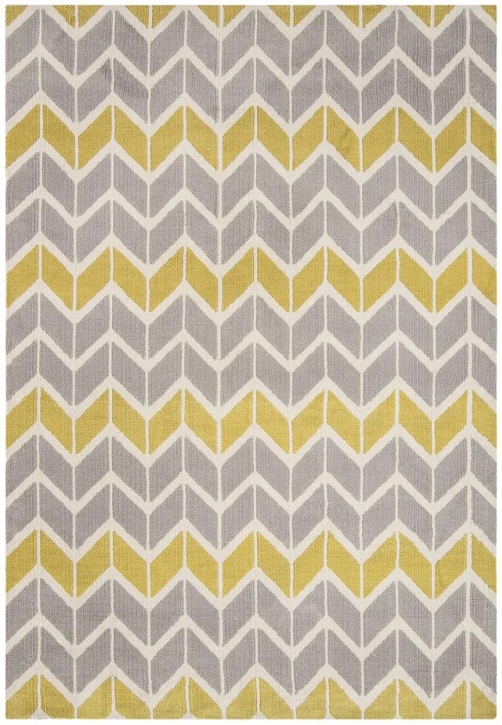 MAXMAX Koberec Asiatic Fashion Floors - Arlo AR06 Chevron Lemon / Grey