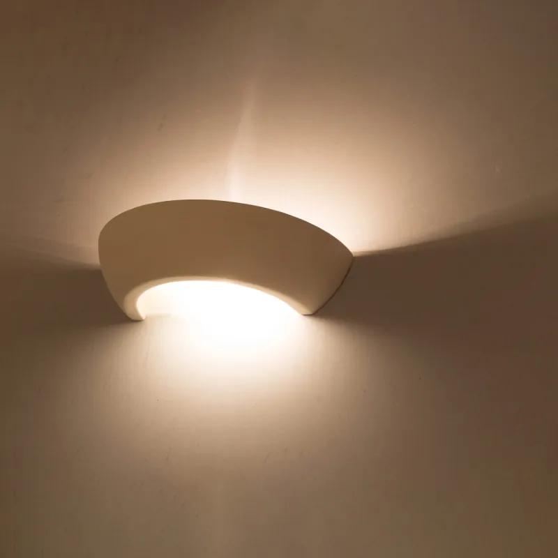OSKAR Nástenné keramické svetlo, biela SL.0160 - Sollux