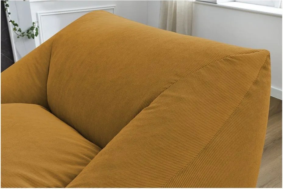 Žltý menčestrový sedací vak Lilibet – Bobochic Paris