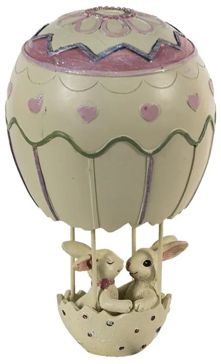 Dekorácia zamilovaných zajačikov v balóne - 11*11*19 cm
